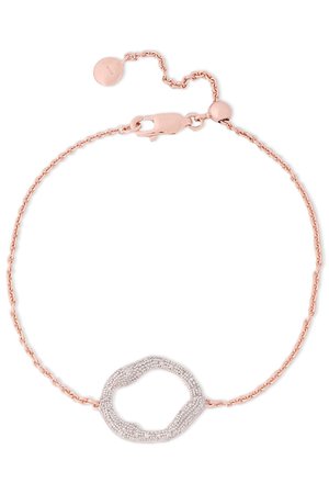 Rose Gold 18-karat rose gold vermeil diamond bracelet | Sale up to 70% off | THE OUTNET | MONICA VINADER | THE OUTNET