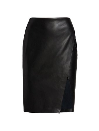 Shop Alice + Olivia Siobhan Faux Leather Midi-Skirt | Saks Fifth Avenue