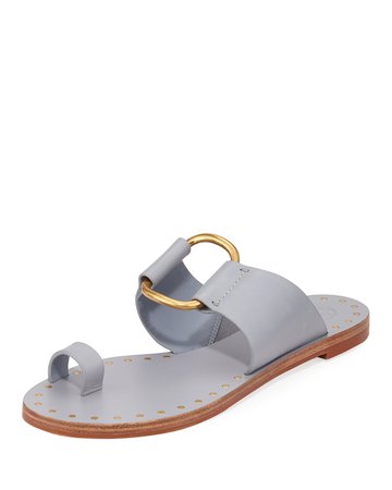 Tory Burch Ravello Studded Leather Ring Sandals | Neiman Marcus