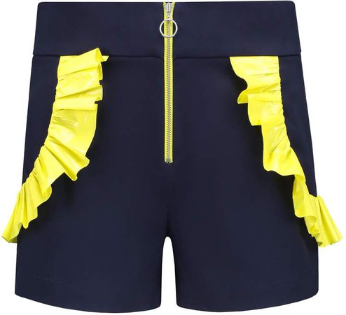 blonde gone rogue High Waisted Shorts In Navy Blue