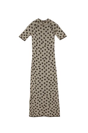 BAO - Mock neck knit dress - Creme dot – Nanushka