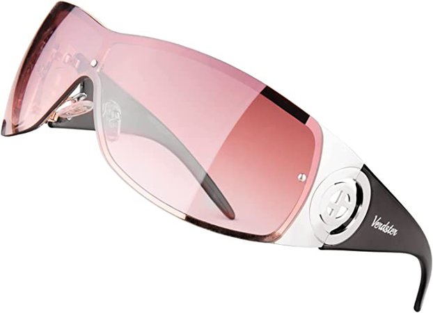 Pink Cosmo Wraparound Shield Shades