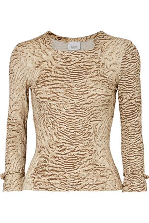 Burberry | Animal-print stretch-jersey top | NET-A-PORTER.COM