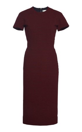 Victoria Beckham Fitted Tweed Knee-Length Dress Size: 4