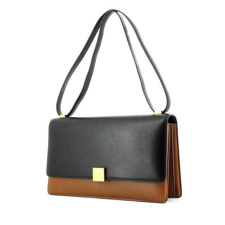 black and brown handbag