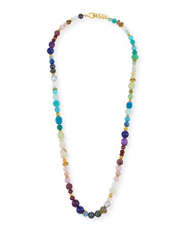 Dina Mackney 36" Long Rainbow Beaded Necklace