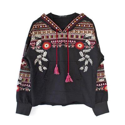 Embroidered Hippie Sweater - KismetCollections
