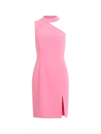 Echo Recycled Crepe One Shoulder Dress Camellia Rose | French Connection US
