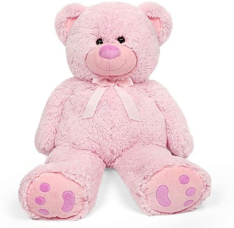 Amazon.com: LotFancy 1.4FT Teddy Bear Stuffed Animal Plush, Cuddly Stuffed Teddy Bears, Teddy Bear Plush Toy with Big Footprints, Gifts for Girls, Girlfriend, Wife on Valentine's, Birthday, Easter: Toys & Games