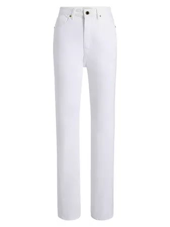 Shop Khaite Shalbi High-Rise Straight-Leg Jeans | Saks Fifth Avenue