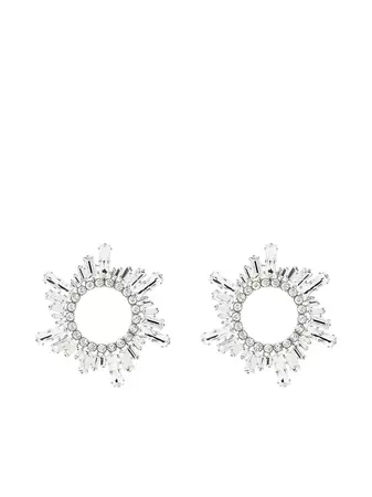 Shop Amina Muaddi Begum crystal earrings with Express Delivery - FARFETCH