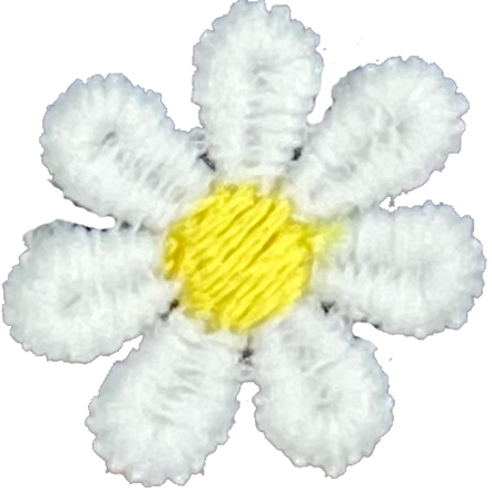 crochet daisy Flower Patches Doginthecloset