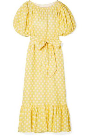 Lisa Marie Fernandez | Belted polka-dot linen maxi dress | NET-A-PORTER.COM