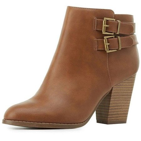 Brown Ankle Heeled Boots