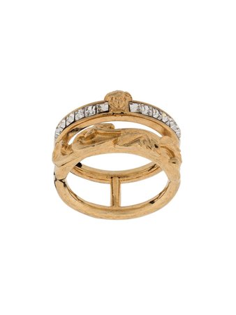 Versace Crystal Embellished Ring | Farfetch.com