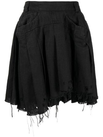 Natasha Zinko distressed-effect Mini Skirt - Farfetch