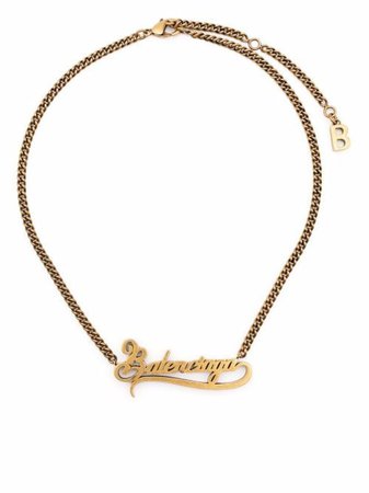 Balenciaga Typography Valentine Necklace - Farfetch