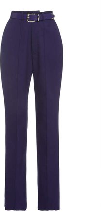 Sally LaPointe Wool Twill High-Waisted Pintuck Trousers
