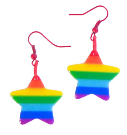 pride star earrings - in control clothing