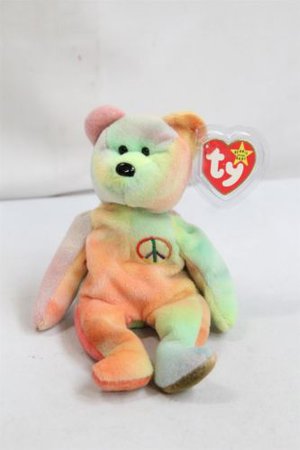 Vintage Beanie Baby TY with Swing Tags Errors Peace Bear PVC Pellets | eBay
