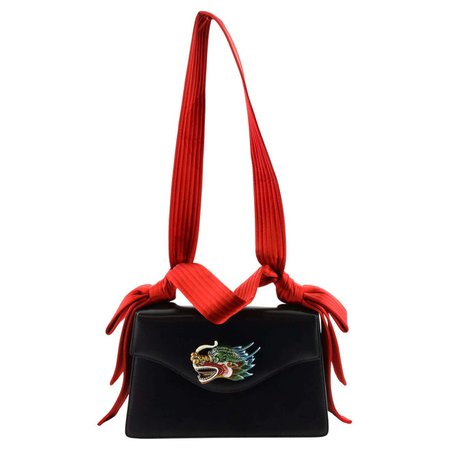 Gucci Naga Dragon Shoulder Bag Leather Small For Sale at 1stDibs
