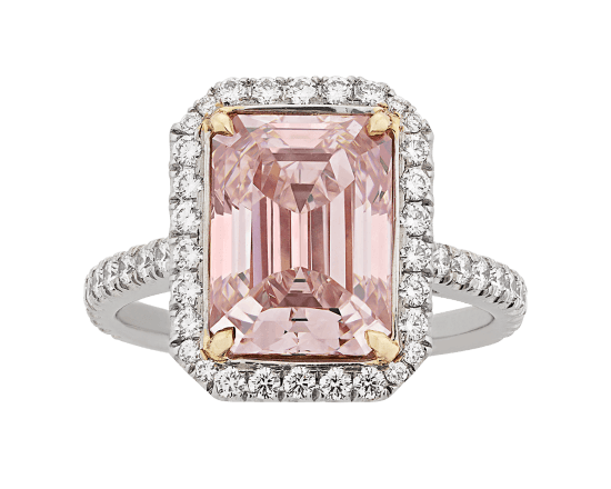Natural Fancy Pink Diamond Ring, 3.69 Carats - Jewelry | M.S. Rau Antiques