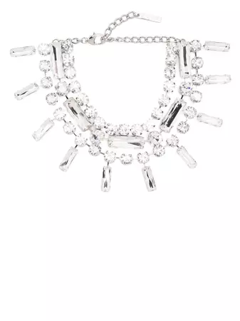 AREA crystal-embellished chain necklace