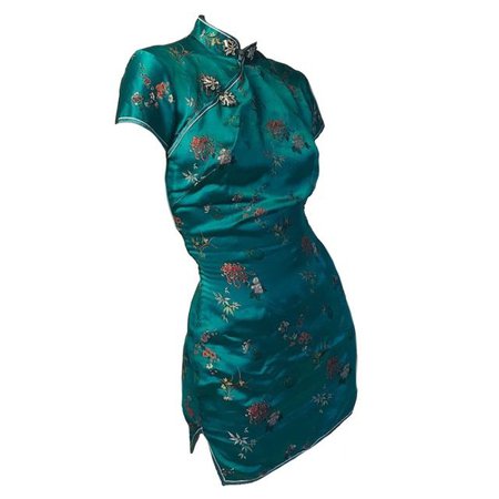 Green Floral Oriental Dress