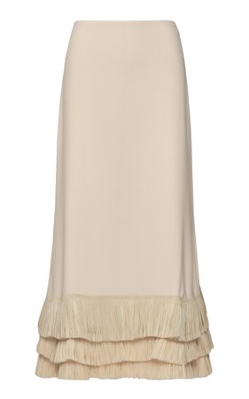 Santuarios Ruffle Hem Midi Skirt By Johanna Ortiz | Moda Operandi