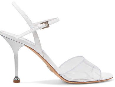90 Patent-leather And Pvc Sandals - White