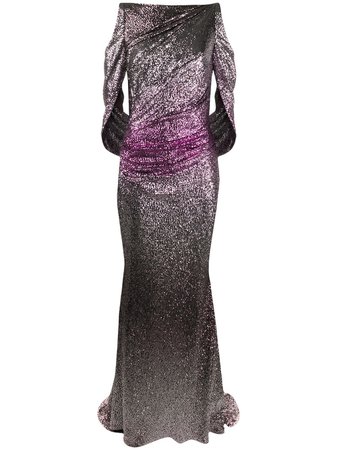 Shop Talbot Runhof sequin gown with Express Delivery - FARFETCH