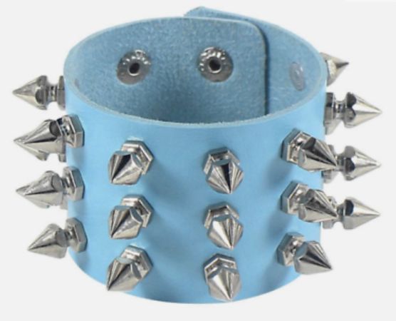 blue spiked bracelet