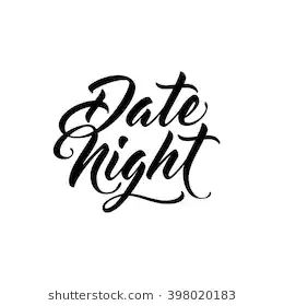Date Night Script Brush Lettering Typography Stock Vector (Royalty Free) 427794151 - Shutterstock