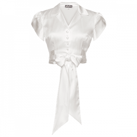 Silk blouse “Diana” in white - Lena Hoschek