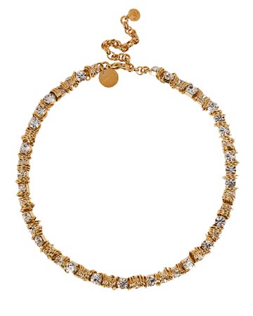Moutton Collet Allstars Crystal Necklace In Gold | INTERMIX®