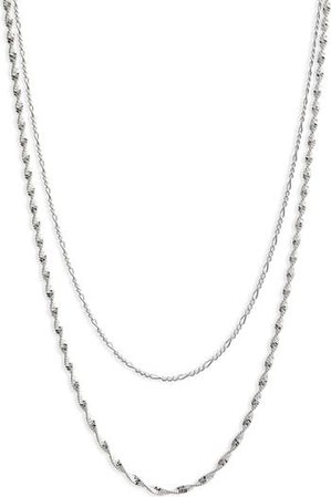 Argento Vivo Sterling Silver Layered Chain Necklace | Nordstrom