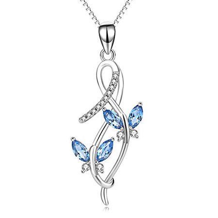 Amazon.com: AOBOCO Sterling Silver Infinity Butterfly Pendant Necklace with Swarovski Crystals, Fine Jewelry Anniversary Birthday Gifts for Women Girls: Jewelry