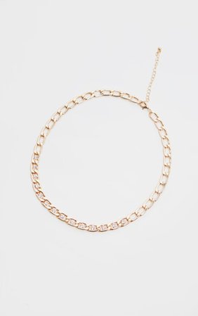Gold Diamante Short Chain Necklace | PrettyLittleThing