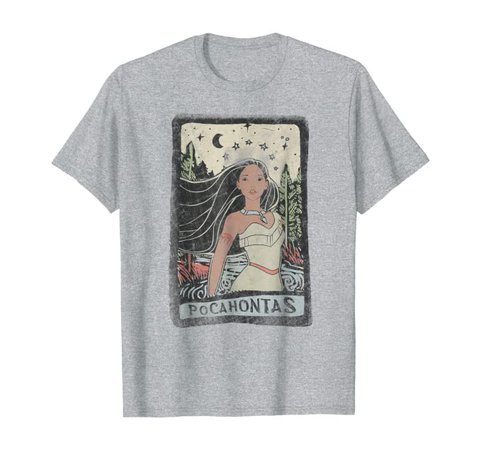 Amazon.com: Disney Pocahontas Vintage Portrait Style Graphic T-Shirt: Clothing