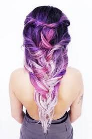 vibrant purple hair in french braids - Google Search