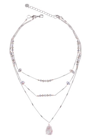 Nakamol Chicago Layered Pearl Pendant Necklace | Nordstrom