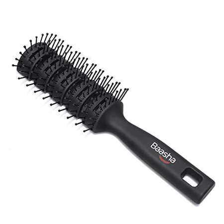 Amazon.com : Baasha Hair Brush, Vent Brush, Vent Brushes For Hair, Vented Brush For Blow Drying, Mens Short Hair Brush With Ball Tipped Bristles, Best Mens Vented Brush For Wet or Dry Hair - Black : Beauty & Personal Care
