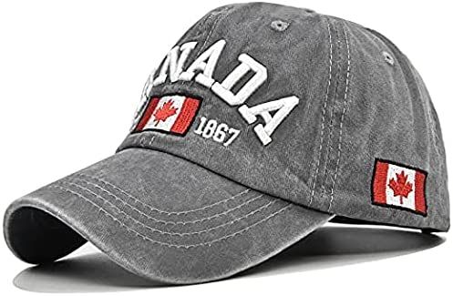 Amazon.com: Canada Dad Unisex Cotton Baseball Cap Maple Leaf Embroidered Men's and Women's Adjustable Dad Cap Grey : Clothing, Shoes & Jewelry
