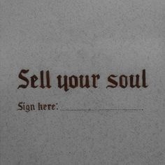 sell your soul text