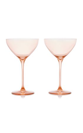 Set-Of-Two Glass Martini Glasses By Estelle Colored Glass | Moda Operandi
