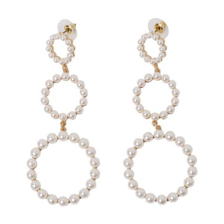 Faux Pearl Embellished Drop Earrings