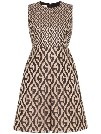 Gucci G Rhombus Logo Printed Dress | Farfetch.com
