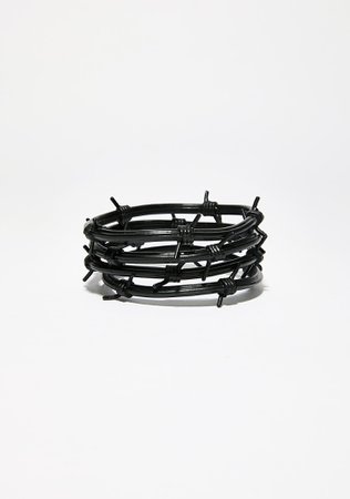 Delias Black Barbwire Bracelet Set | Dolls Kill