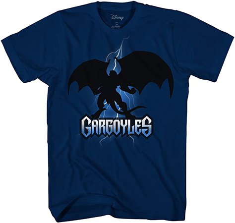 Amazon.com: Disney Gargoyles Goliath Bolt Shadow Officially Licensed Adult T Shirt (Large) Navy: Clothing