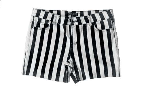 striped Black and white shorts